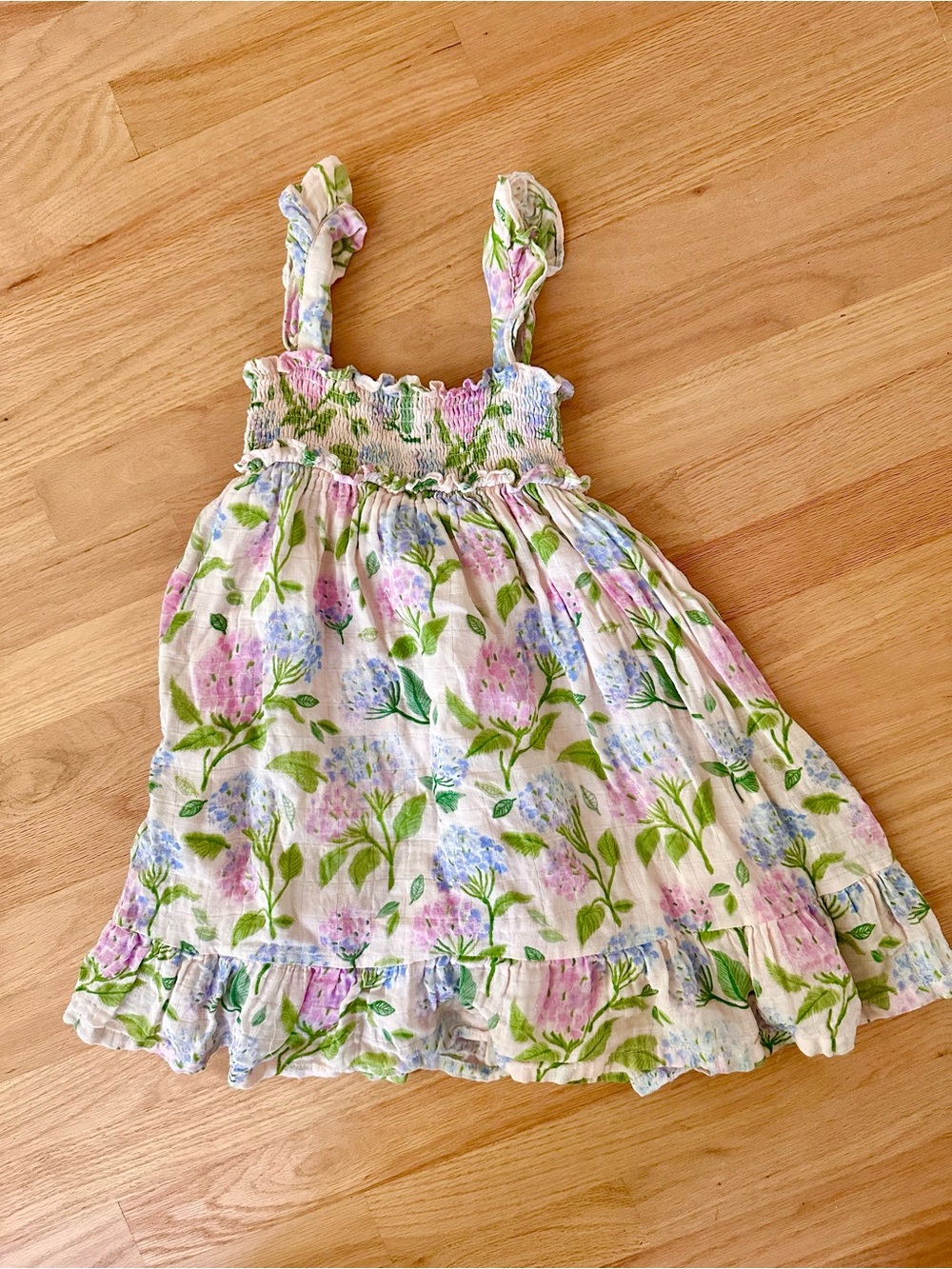 Angel Dear Hydrangea Floral Sundress - Pink, Blue & Green Sz 6